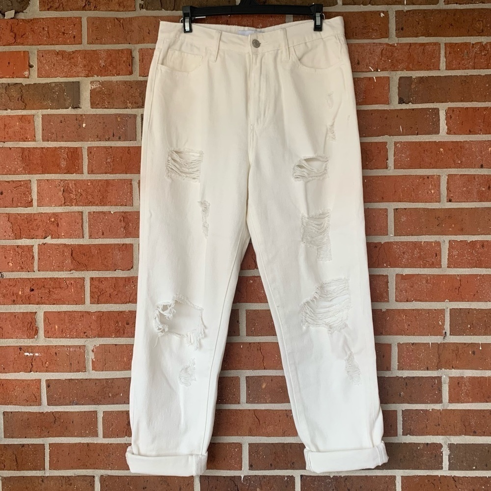Vervet White Distressed Denim Jeans Size 28